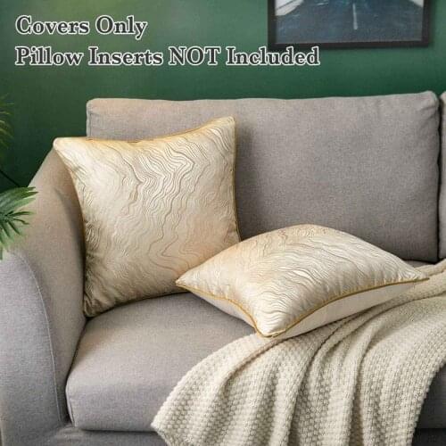 2Pcs Decorative Throw Pillow Covers Set Square Silk Soft Cushion Case for Sofa Bedroom Garden 45 x 45 cm Sofa Cushions-ABUX