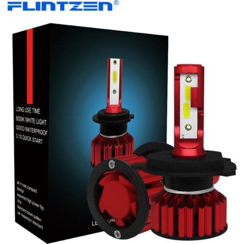 Flintzen 2pcs waterproof led car headlight H4 H7 H11/9005/9006 Car Led Headlights Hi/lo Beam 50W 6000LM Fog Light Auto Headlamp