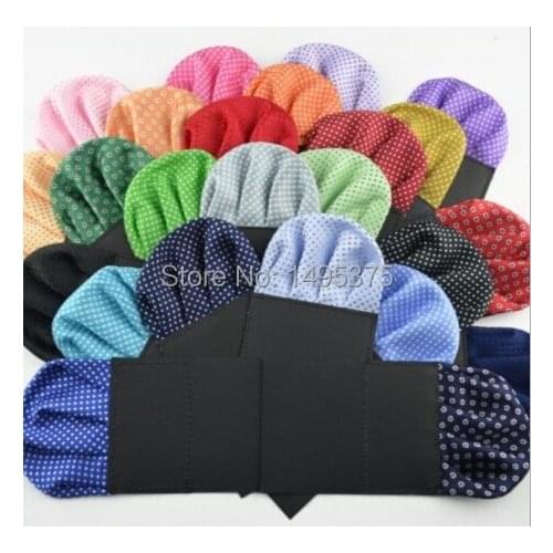 200pcs/lot Mens Suit Pocket Square Wedding Handkerchief Dot Clasical Designs Jacquard Hanky