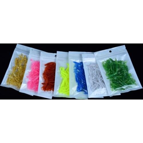 50pcs/Lot Fishing Lures Soft Fishing Tackle Wobblers Artificial Bait Soft Worm Silicone Bait