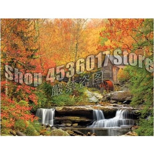 Old Grist Mill Full Drill 5D DIY Diamond Painting Fall Cabins, Cottages, Houses Embroidery Cross Stitch Mosaic Home Decor Gift