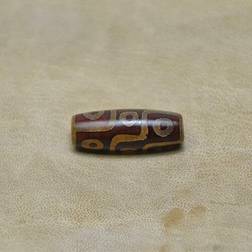 Fire roasted brown agate beads Tibet 9 eyes DZI 15*41mm men and women jewelry DIY free shipping