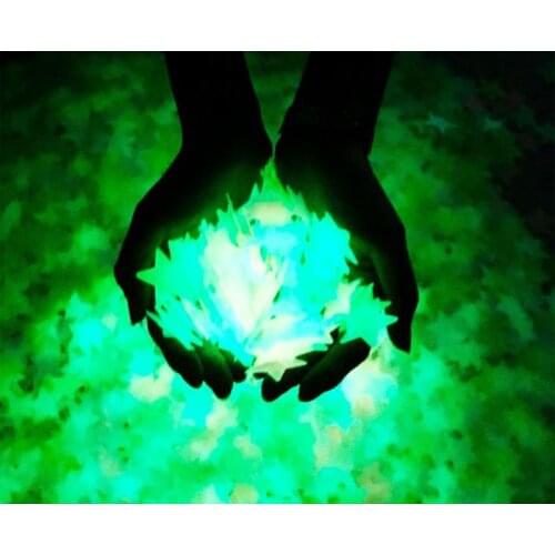 2020 3D Star and Moon Energy Storage Fluorescent Glow In the dark Luminous on Wall Stickers for Kids Room living room Decal