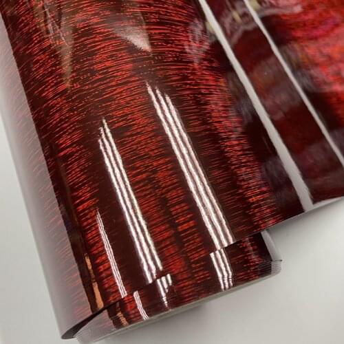 Glossy Dark Red silver emerald black Carbon Brushed Vinyl Wrap DIY Motorbike Scooter Car Wrapping Sticker with Air Release