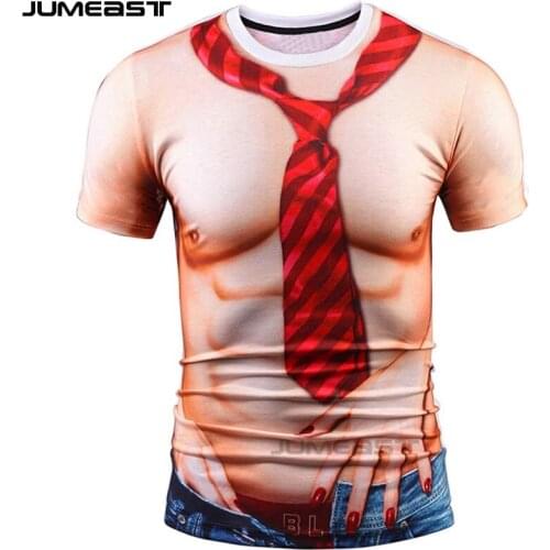 Jumeast Brand Men Women 3D Printed T-Shirt Chest Hair Muscle Short Sleeve New Fashion Summer T Shirt Sport Pullover