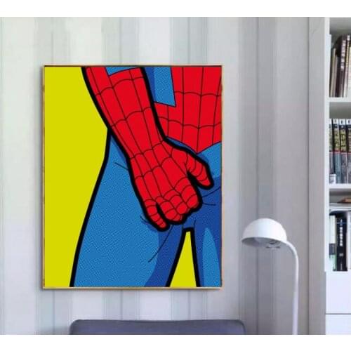 The Secret Life of Heroes Acrylic Painting Funny Cartoon on Canvas Oil Painting On Canvas For Kids Bedroom Wall Decoration