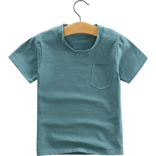 Summer Childrens Underwear Childrens Clothing Short-sleeved Bamboo Cotton Cotton Single T-shirt Cartoon Childrens Single