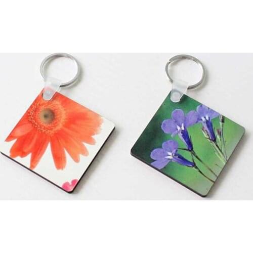 MDF Blank keychains for Sublimation mdf heart round love key chain jewelry hot transfer printing DIY blank material 25pcs/lot