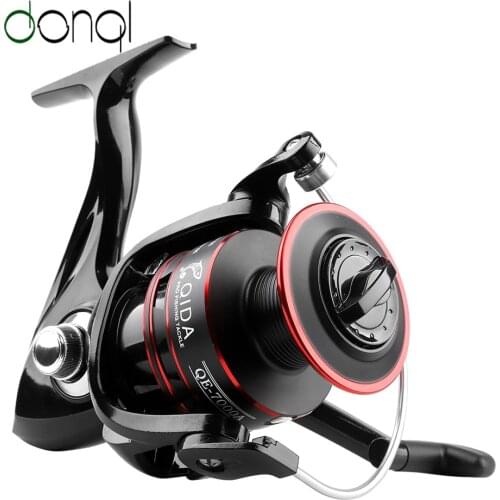 DONQL Metal Spool Spinning Fishing Reel 12 Ball Bearing Fishing Coil Left/Right Hand Wheels Carp Fishing Tackle 2000-7000 Series