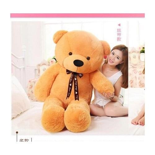 Lovely teddy bear plush toy silk belt bear doll toy gift w3722