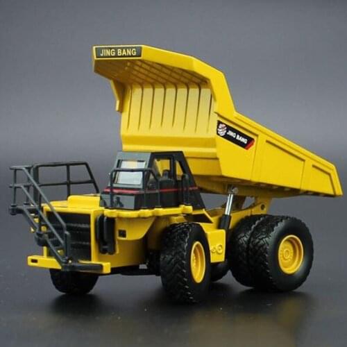 1/60 Scale Diecast Alloy Excavator Model Mine Dump Truck Wheel Engineering Construction Metal Transport Vehicle Car Toy Kid Gift