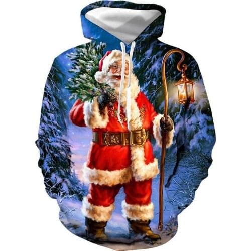 Santa Claus Men/Women 3D Printing Hooded Sweatshirt Merry Christmas Gift Snow Fashion Hoodie Winter Fashion Hooded Pullover