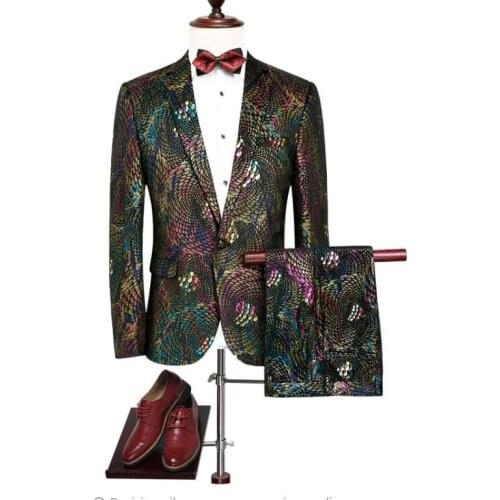 Jacket+Pant+Vest 3 piece suits men trajes 2018 autumn Mens suit Slim Fit fashion casual anzug herren suits Man Business