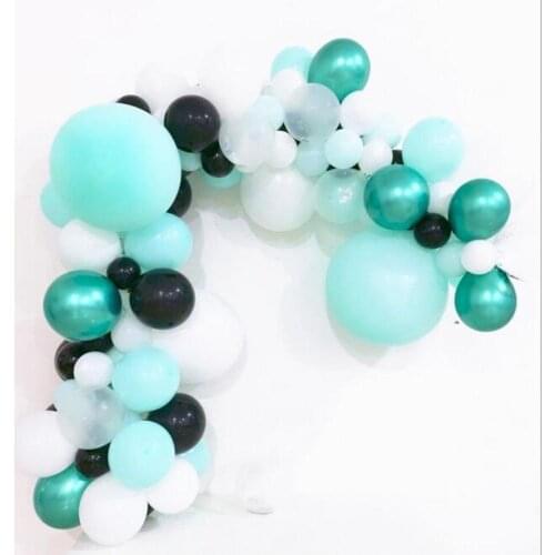 Mint Green Metallic Balloons Arch Kit For Baby Shower Jungle Theme Party Supplies Birthday Bridal Shower Wedding Decorations