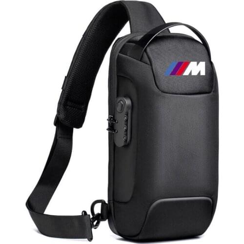 Men For bmw power USB Charging Chest Pack Short Trip Messengers Chest Bag Water Repellent Shoulder Bag fgb