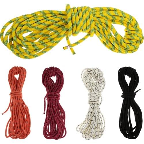 Outdoor Caving Rescue 2600KG Tension 12mm 10m Climbing Rope Hiking Travel Kit Accessory Ideal Static Rope for Expedition Rescue