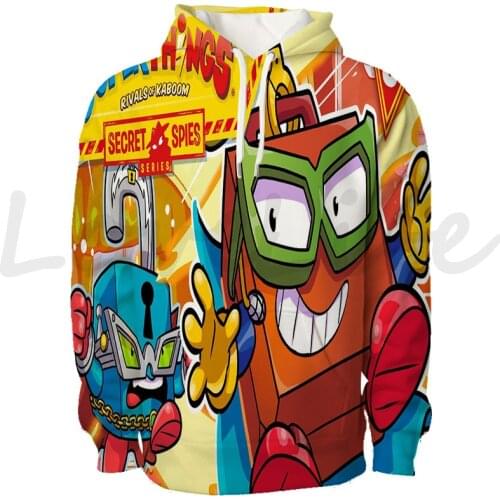 New Superzings Serie 6 3D Hoodie Kids Pullover Boys Girls Sweatshirt Unisex Casual Hoodies Superzings Sportswear Tops for Child