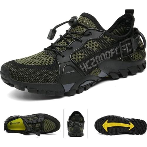 New Mesh Breathable Hiking Shoes Men Sneakers Outdoor Trail Trekking Shoes Mountain Climbing Women Sports Shoes Fishing Trainers