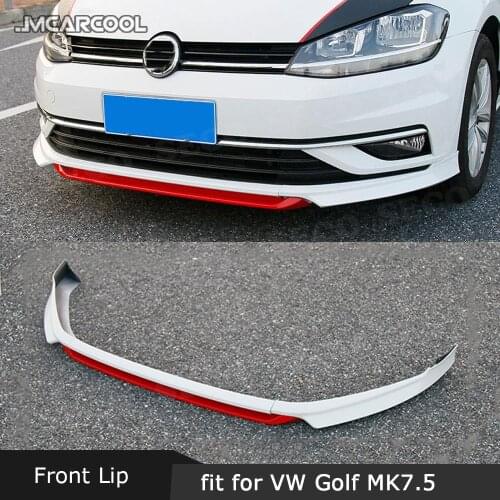 3PCS/Set ABS Material Front Lip Spoiler Bumper Apron For VW Volkswagen Golf MK7.5 Standard 2018 2019 Not For GTI Car Styling