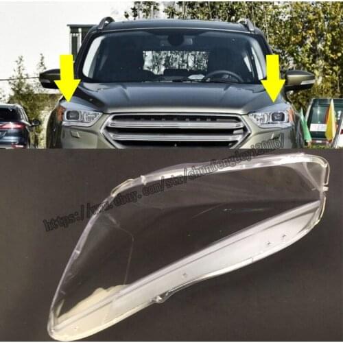Fit For Ford Escape Kuga 2017-2018 Headlight Headlamp Lens Cover Right&Left 2pcs high quality Car modification accessories