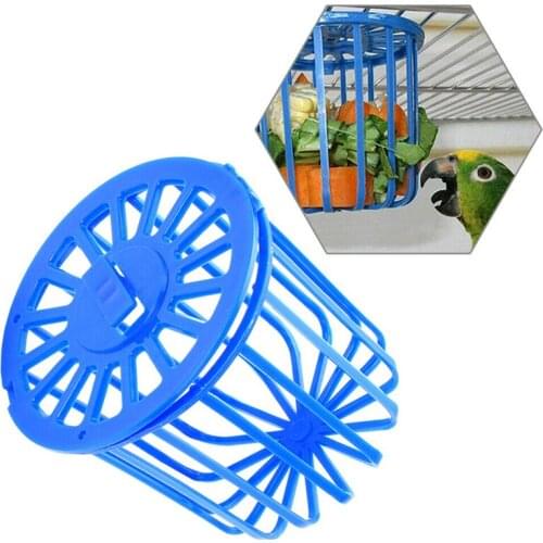 Hanging Basket Container Toys Pet Bird Supplies New Bird Parrot Feeder Cage Fruit Vegetable Holder Cage Accessories