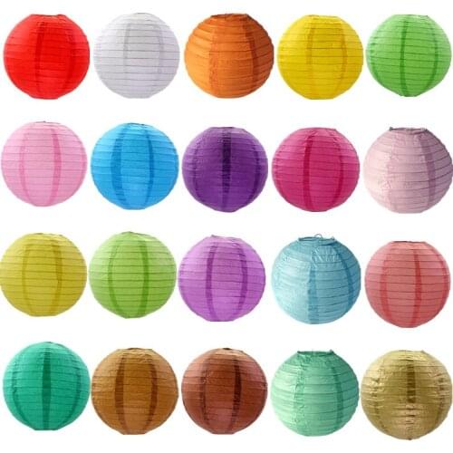 DIY Lampion Hanging Home Decoration Supplies 4/8/12/16 Inch White Chinese Paper Lanterns Ball Wedding Happy Birthday Party Decor