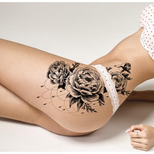 Sexy female waterproof tattoo stickers DIY body art stickers sketch East China 3D tattoo stickers temporary tattoo