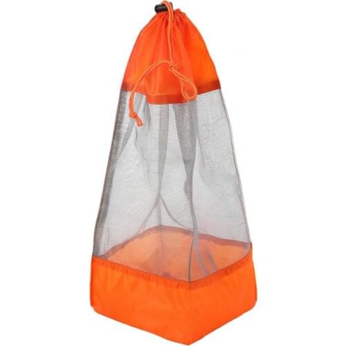 Mesh Storage Bag Ultralight Portable Camping Stuff Sack Drawstring Mesh Storage Bag Outdoor Activities Tools