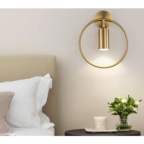 Modern Nordic Led Wall Lamps Round Rotatable Design Bedroom Bedside Living Room Decor Wall Lights Aisle Proch Hallway Sconce