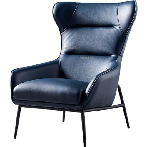 Modern Balcony Living Room Sofa Chair Leather Backrest Lazy Nordic Bedroom Small Sofa Single Leisure Living Room Home Furniture