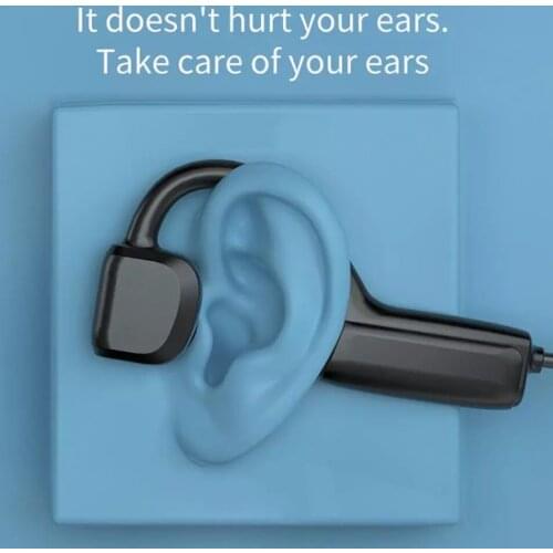 Sports Headset Bluetooth 5.0 Earphone Bone Conduction Wireless Headphones Outdoor Ear-hook Stereo HIFI Earbuds With Microphone