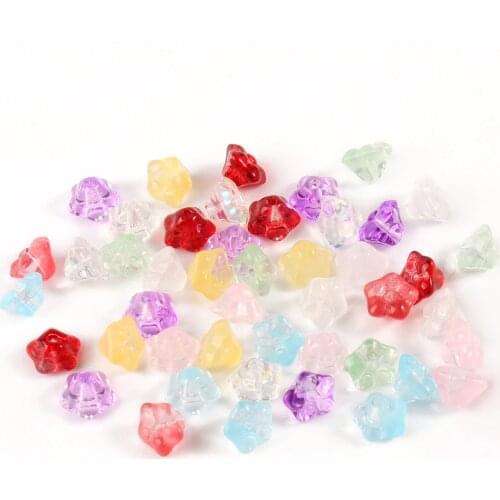 Morning Glory Lampwork Crystal Beads Czech Glass Multicolor Loose Beads For Jewelry Making Diy Needlework Bracelet Accessories
