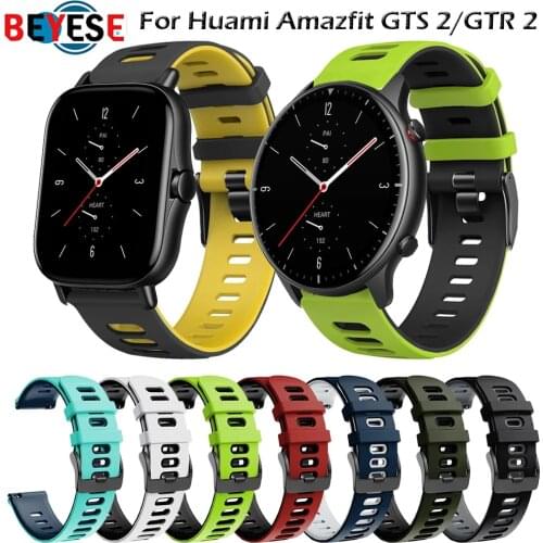 22 mm Correa For Huami Amazfit GTR 2 47MM Strap GTR2 Sport Bracelet Silicone Watchband 20MM Watch Band For Amazfit GTS 2 ремешок