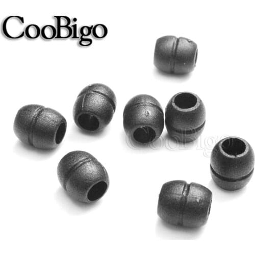25pcs 3.5mm Hole Plastic Slide Beads Cord Lock Stopper Sportwear Backpack Paracord Rope String Apparel Parts Accessories