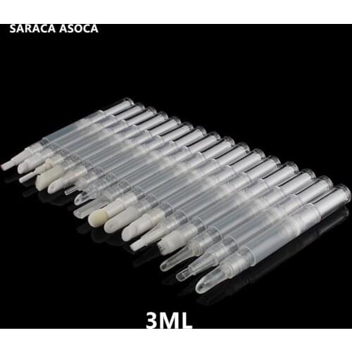 3ml Plastic Empty Nail Oil Bottle Rotating Pen Mini Lip Gloss Cosmetics Container BB Cream Eyelash Tube Refillbale Bottles
