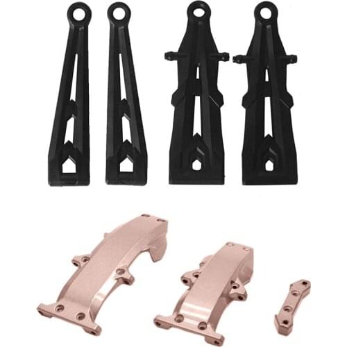 3 Pcs RC Car Arm Connector Set With 4Pcs Front Upper And Lower Suspension Arm Set For Hosim XLH Xinlehong 9125 RC Car