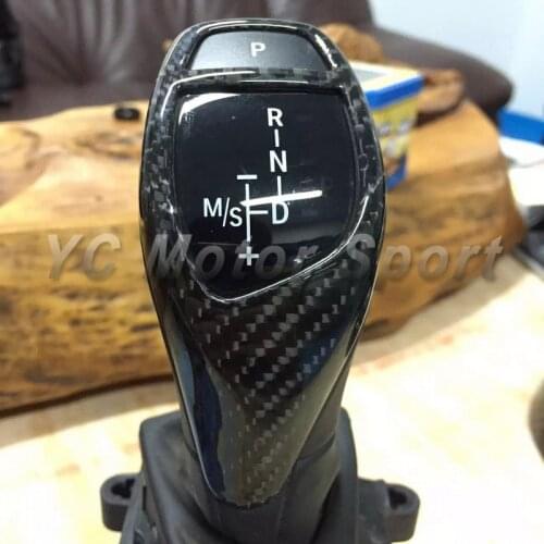 Car Accessories Dry Carbon Fiber Interior Trim Fit For 2012-2015 F20 F22 F30 F35 F34 GT F32 Sport Version Gear Knob Cover