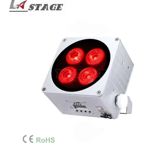 Free Shipping 4x18W Mini LED Par LED Cube Uplight Battery Wireless DJ Uplight Wedding Light