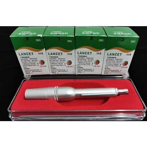 Free shipping, device pen lancing massage stick Twist Off Lancets for Blood test