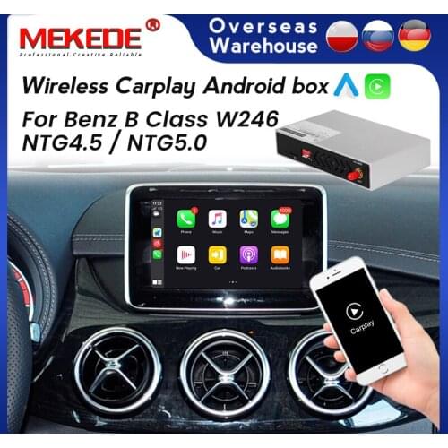 Wireless Carplay Android Video BoxFor Benz B Class W246 NTG4.5/NTG5.0 Auto Interface Decoder Box Support BT Maps Mirror Music
