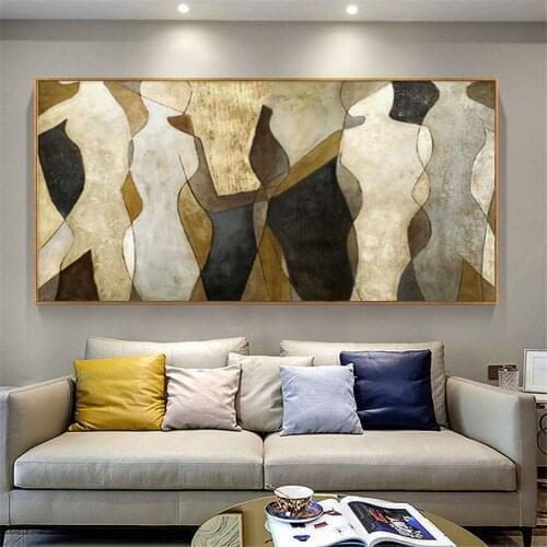 Large hand-painted lover rain landscape oil painting on canvas wall art picture living room home decoration mysterious gift art