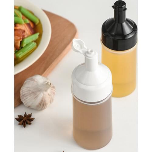 Condiment Squeeze Bottles with On Cap Lids for Ketchup Mustard Mayo Salad Sauce Hot Sauce Olive Oil Bottles Kitchen Gadget 250ML