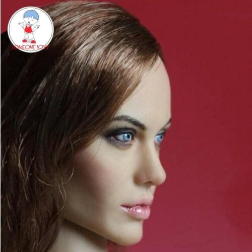 CGL T-10 1/6 Angelina Jolie Head Sculpt Beautiful Girl Women Head Carving Model Fit 12" Female Suntan Colo Action Figure