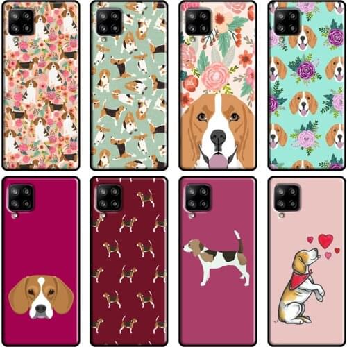 Beagle Floral Dog For Samsung Galaxy A12 A52 A72 A71 A51 A41 A31 A70 A50 A40 M31 A02 A20e A21S Phone Cover