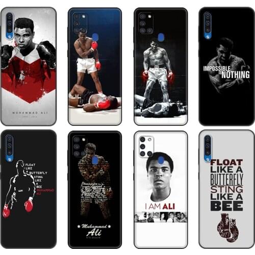 Black tpu Case For Samsung Galaxy A50 50S A30S A10 A11 A21S A31 A41 A51 A71 M21 M30S S10 LITE Cover Muhammad Ali boxing champion