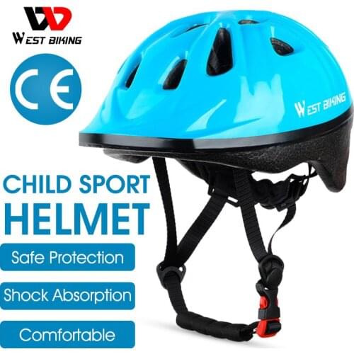 WEST BIKING Kids Bicycle Helmet Ultralight EPS Childrens Protective Gear Girls Boys Cycling Riding Sports Safety Cap Helmet