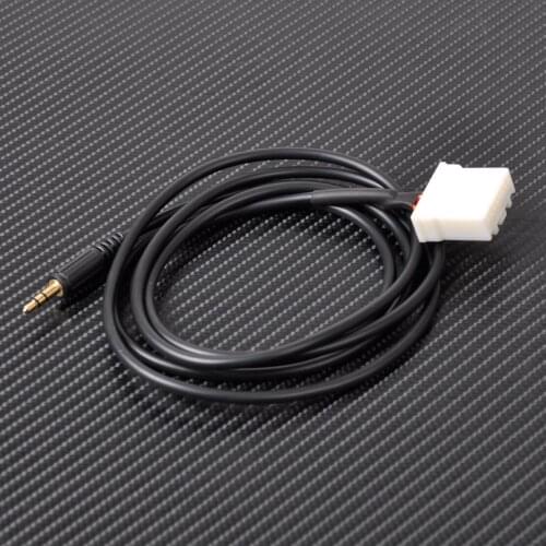 DIY Car AUX Audio CD Male Interface Adapter Cable 3.5mm Fit for Mazda 2 3 5 6 MX5 RX8 2008 2009 2010 2012 2013