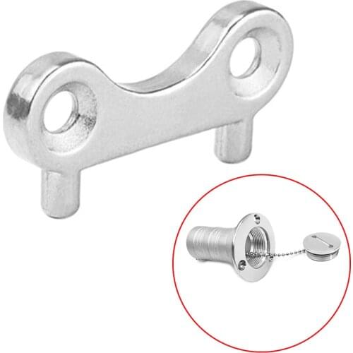 For Boat Marine Yacht 3.3cm Stainless Steel Fuel Gas Water Waste Tank Deck Fill Filler Spare Cap Key Replacement Plate Tool
