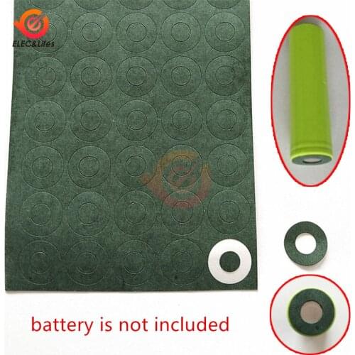 100Pcs 1S 18650 lithium Battery Insulating gasket for 18650 Battery Pack Cell Insulating Glue Patch Electrode Insulated Pads