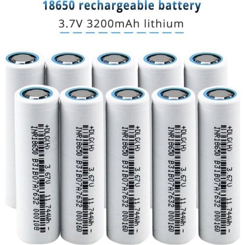 INR18650 Rechargeable Battery 3.7V 3200mAh Lithium ion Battery High Discharge for Flashlight Power Bank Laptop Drop shipping
